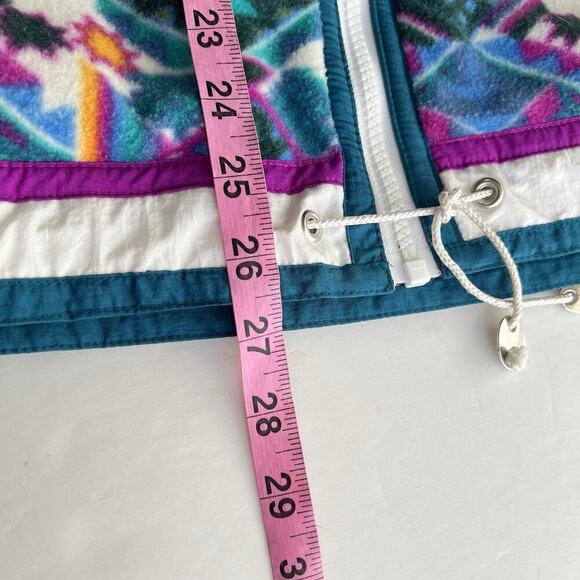 Vintage East West Snow Jacket Medium Aztec Southwestern 90s Full Zip Lined Puff - Picture 16 of 16